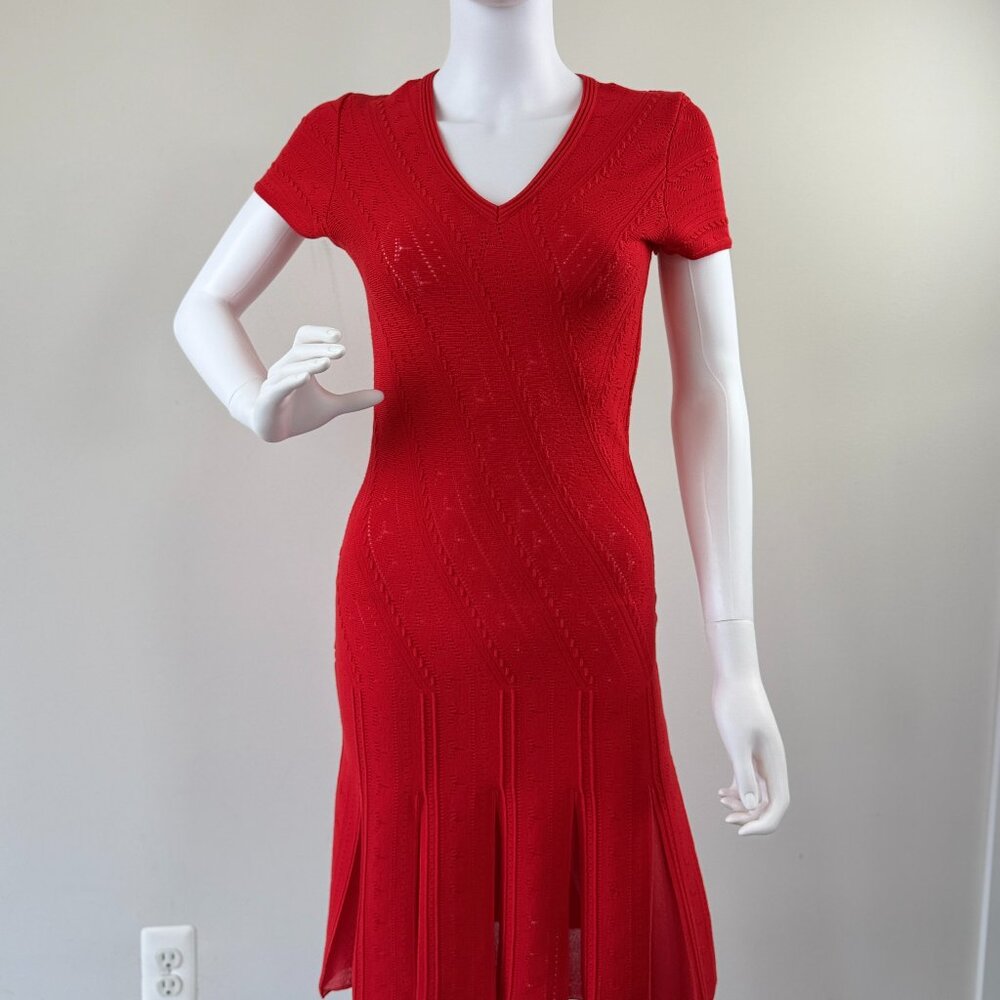 Roberto Cavalli Red Knit Dress